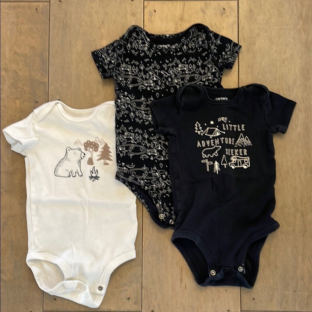 Carter's Black and White Bodysuit Set